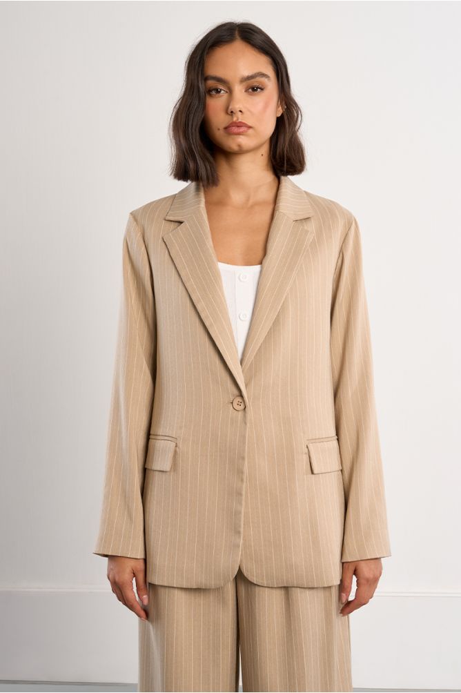 Blazer droit rayé