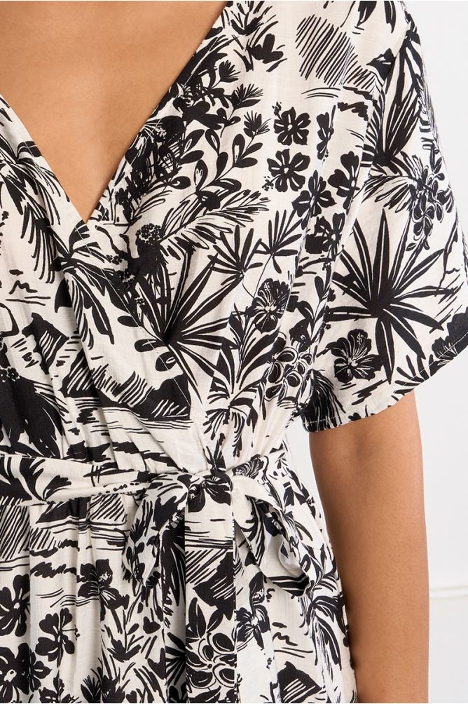 Hawaii wrap mini dress