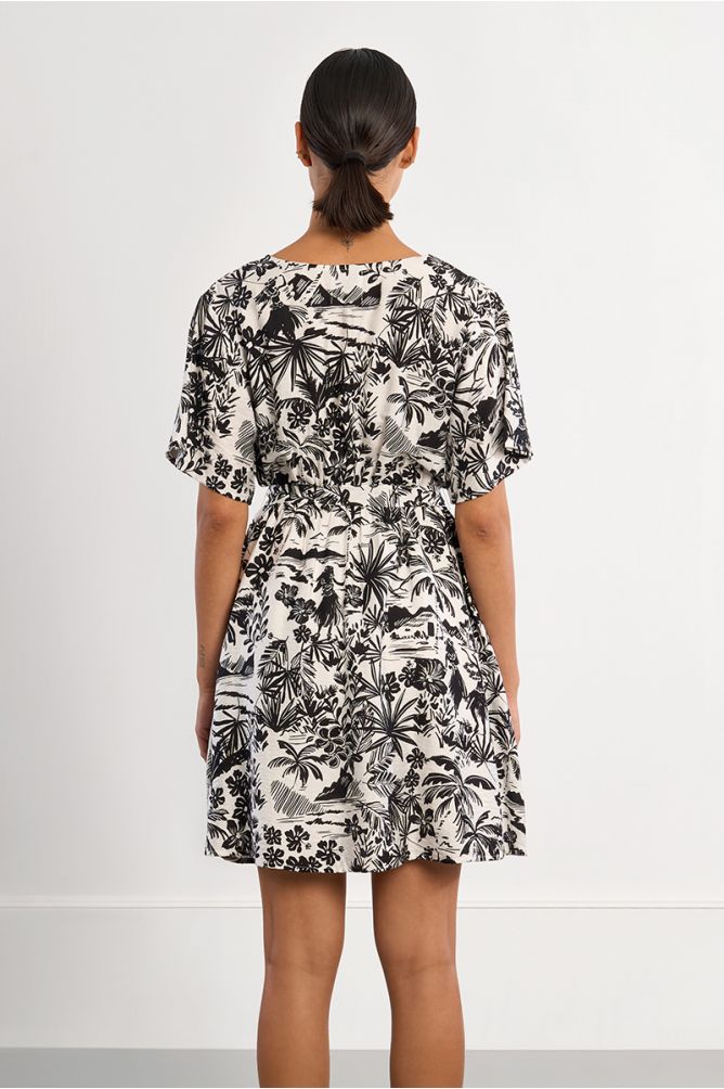 Hawaii wrap mini dress