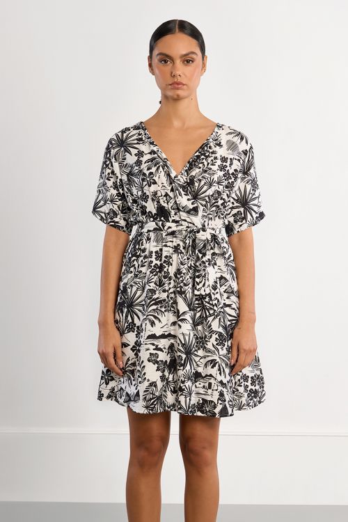 Hawaii wrap mini dress