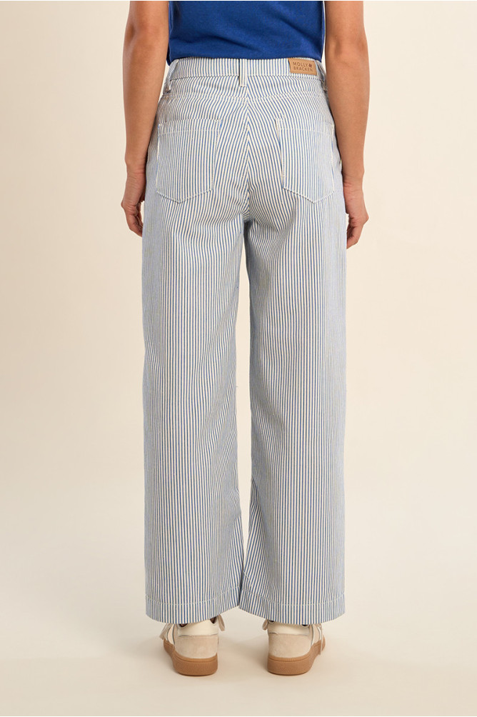 Striped straight pants