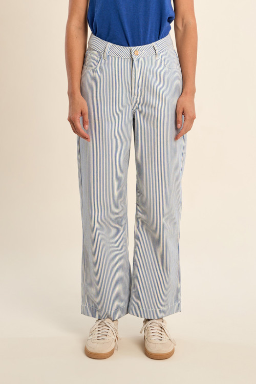 Pantalon droit rayé