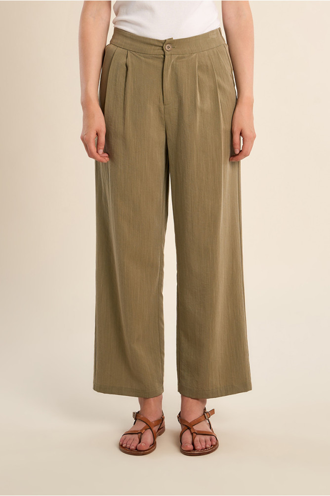 Pantalon droit, taille haute