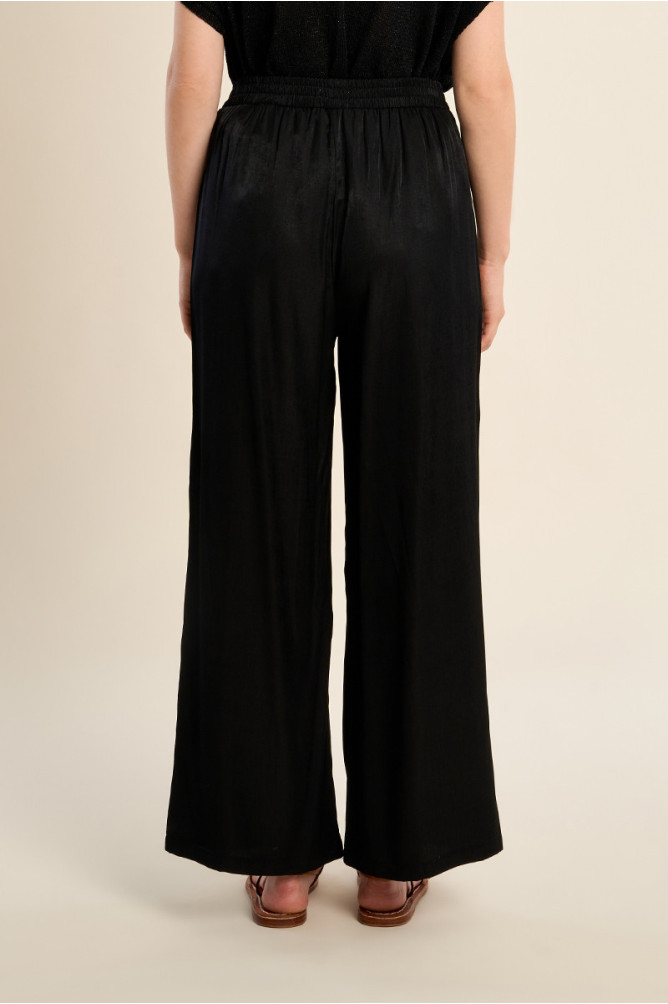 Wide pants, satin effect