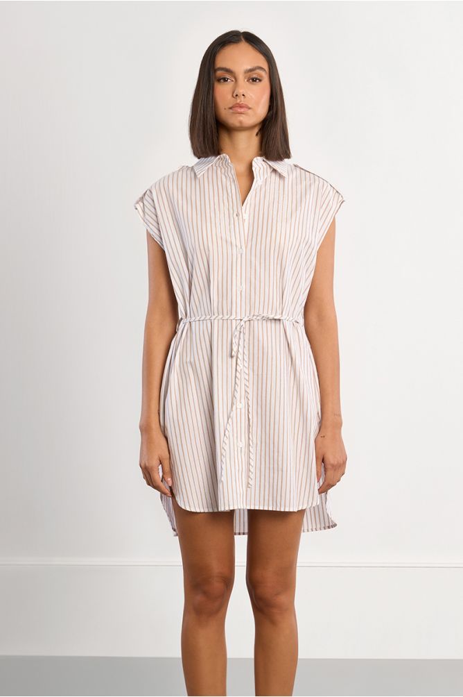 Cotton shirt mini dress