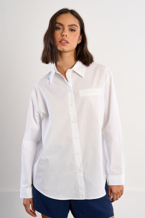 Wide cotton shirt