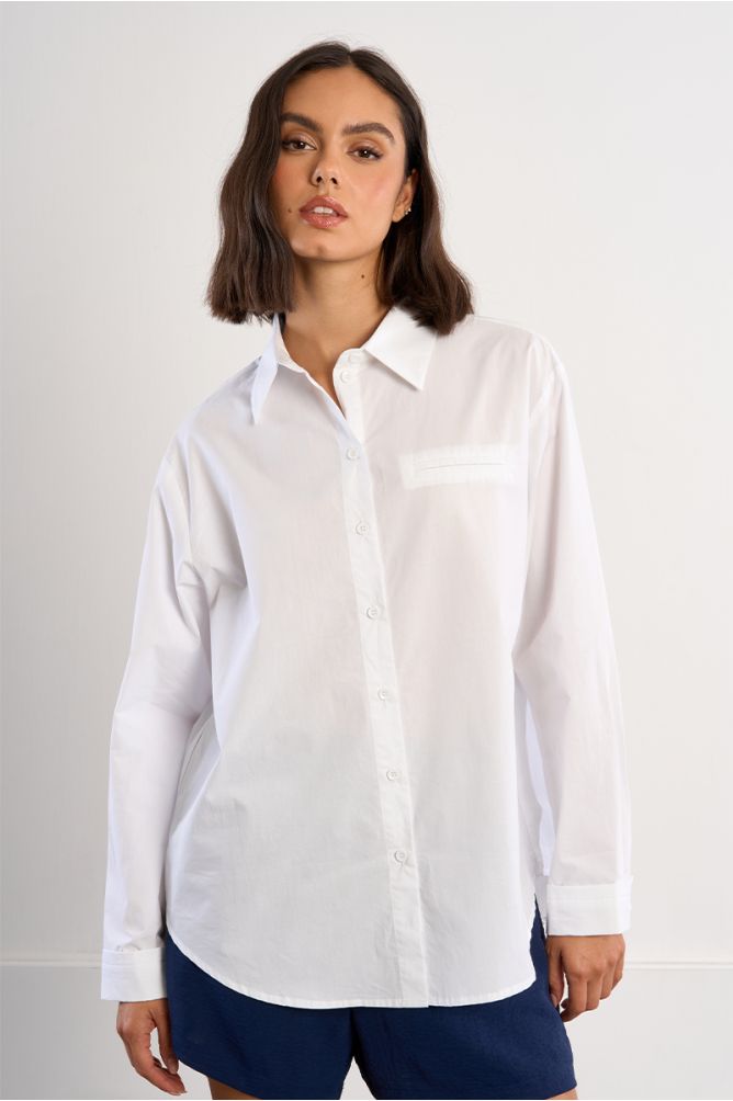 Wide cotton shirt