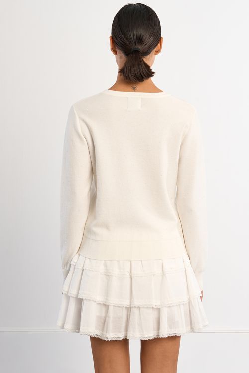 Jersey de mujer de manga larga, detalle brillantitos.