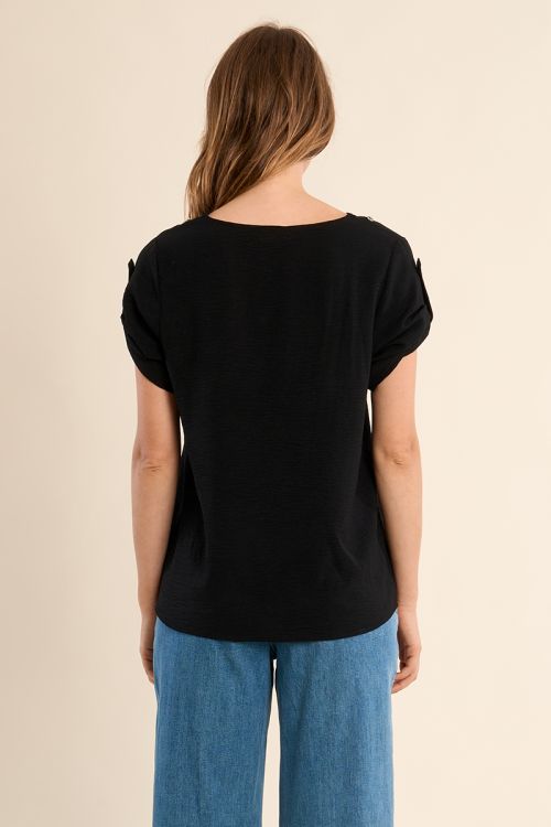 T-shirt avec col perlé
