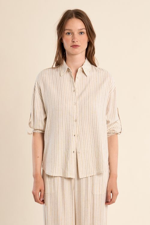 Chemise casual, rayée