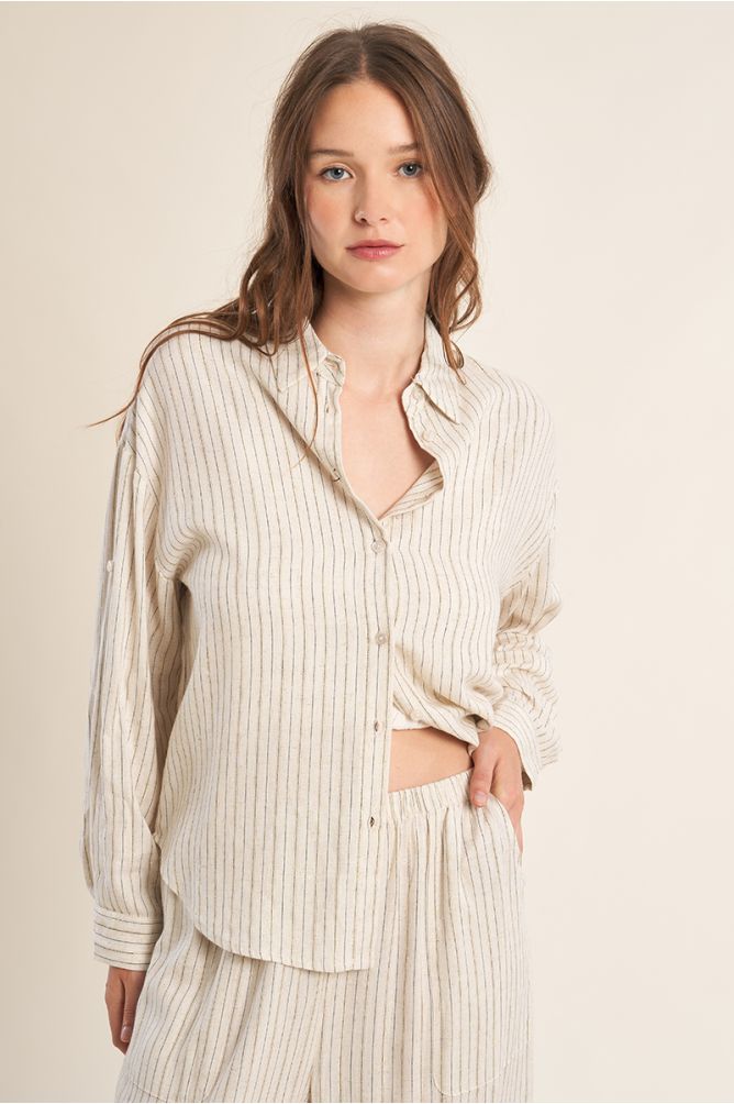 Chemise casual, rayée