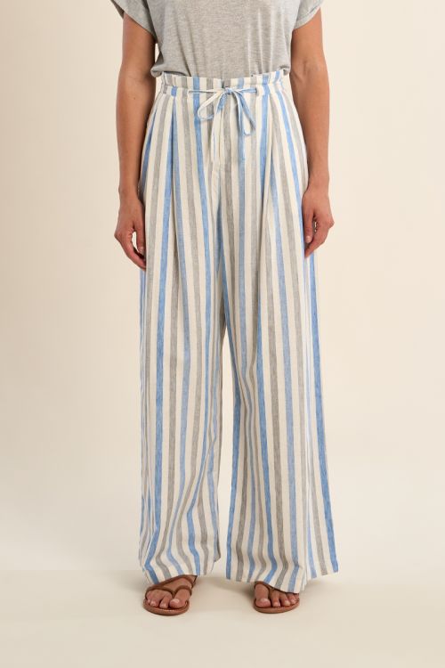 Pantalon large, rayé