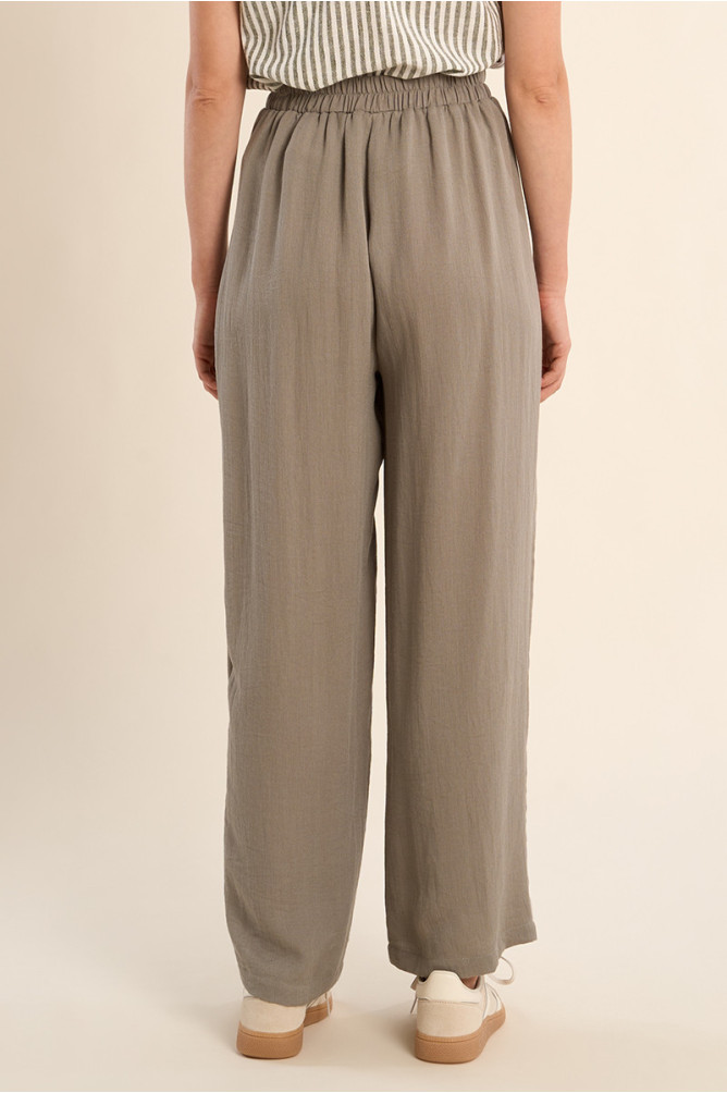 Pantalon taille haute, évasé
