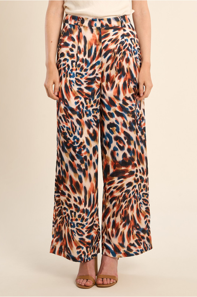 Pantalon droit, imprimé