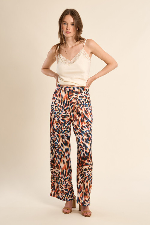 Straight trousers, printed