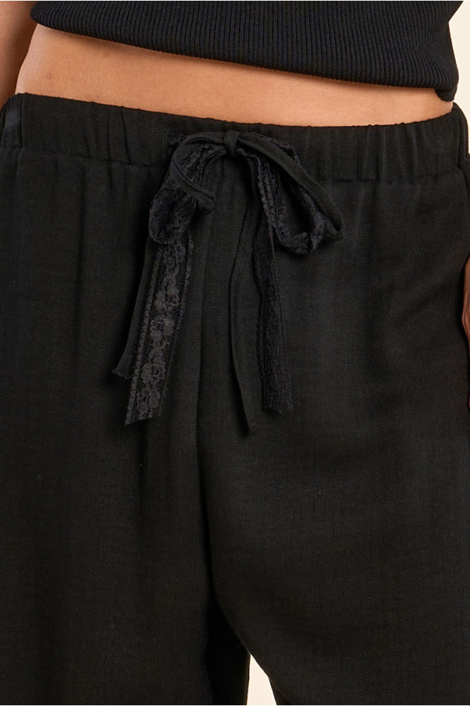 Pantalon fluide, taille haute