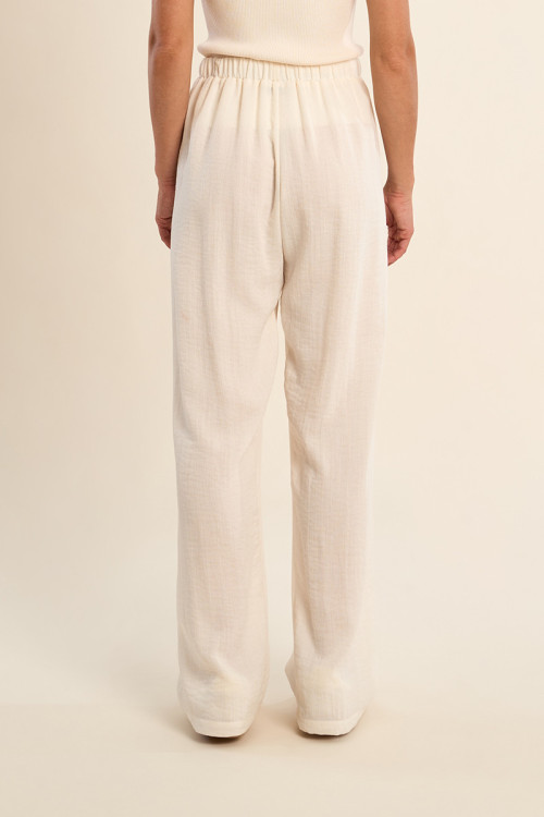 Pantalon fluide, taille haute