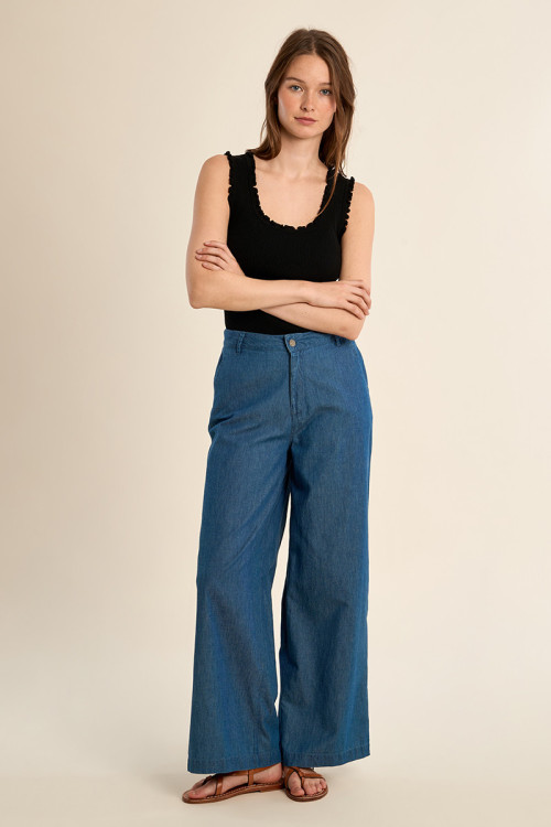 Pantalón de mujer largo, vaquero.