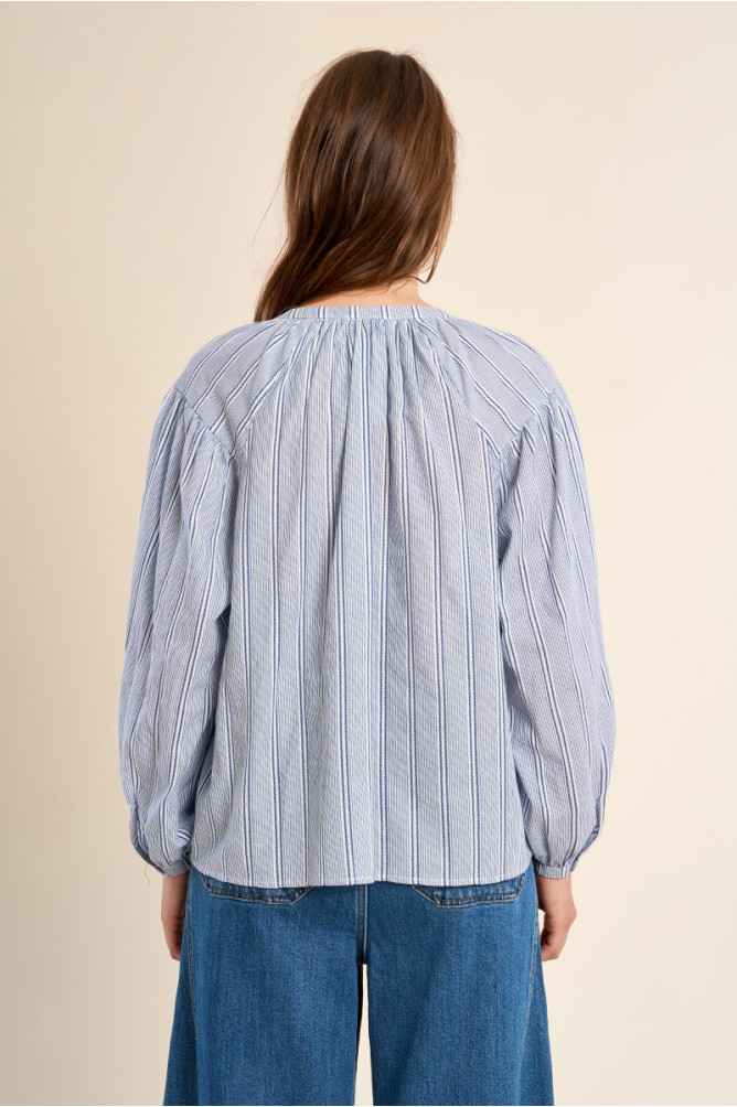 Cotton blouse, striped