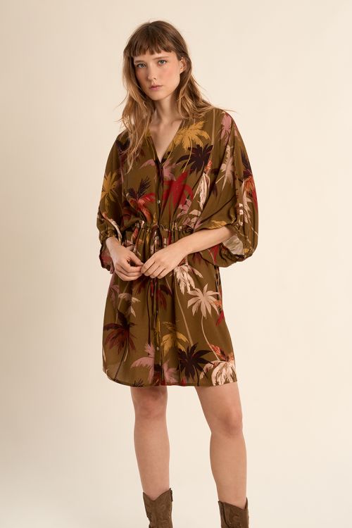 Robe courte, imprimée