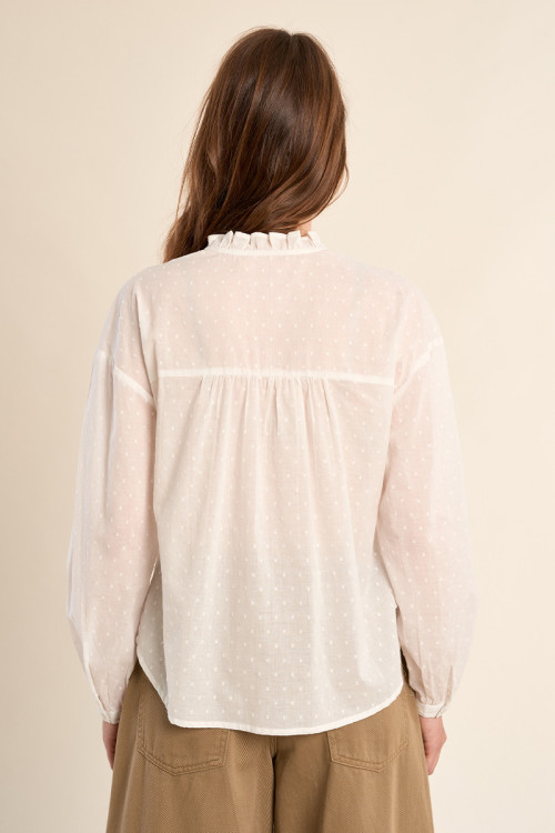 Blouse à broderie florale