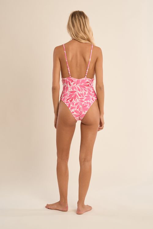 Bañador de tirantes, estampado rayas.