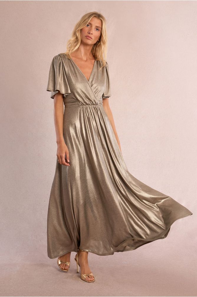 Iridescent maxi dress