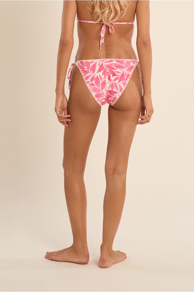 Braguita de bikini con lazos ajustables y estampado.