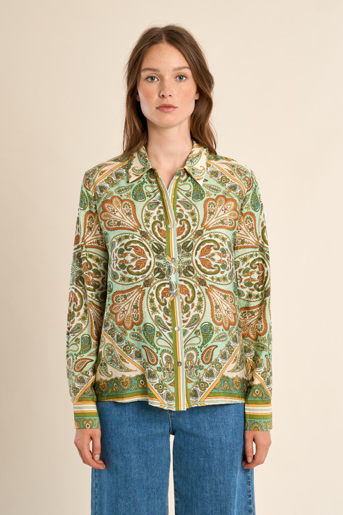 Chemise légère, imprimé foulard