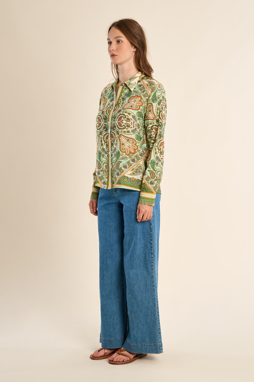 Chemise légère, imprimé foulard