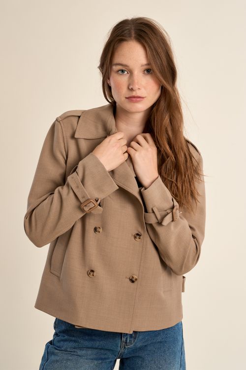 Veste trench-coat courte