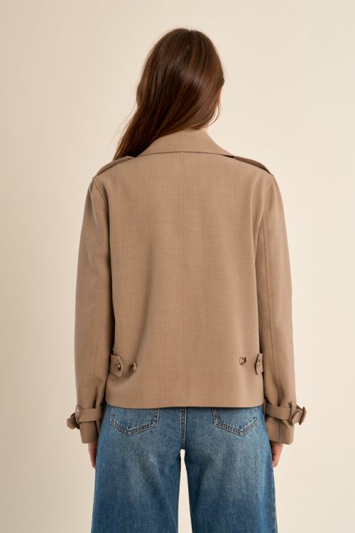 Short trench coat jacket
