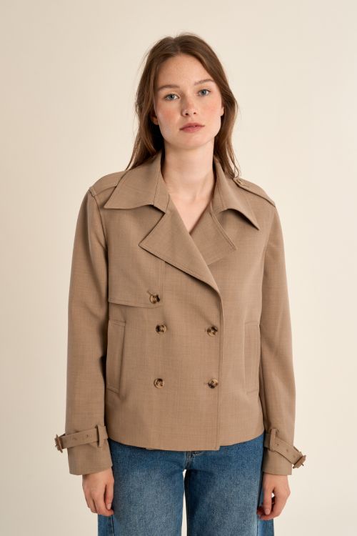 Veste trench-coat courte