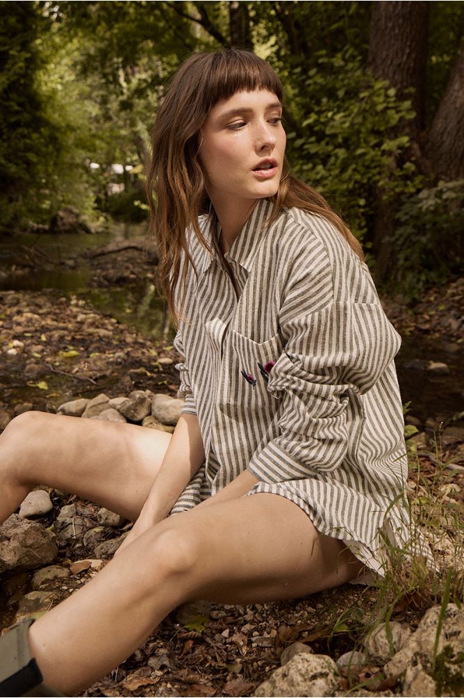 Cotton shirt, striped