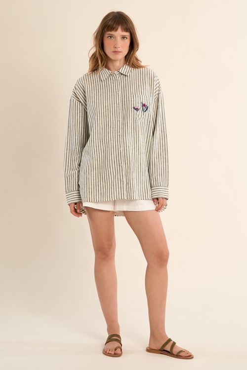 Cotton shirt, striped