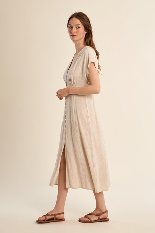 Midi dress, buttoned at the front