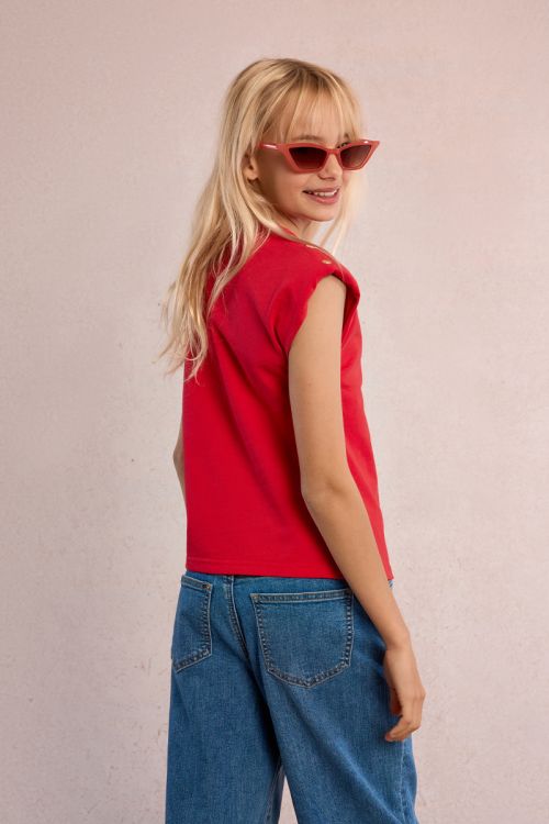 T-shirt à épaulettes