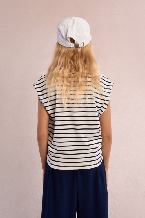 T-shirt rayé, à nouer