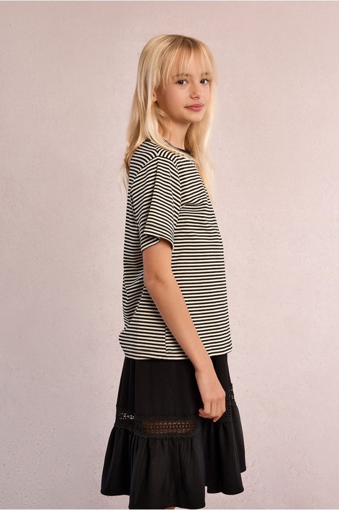 T-shirt rayé à cœur