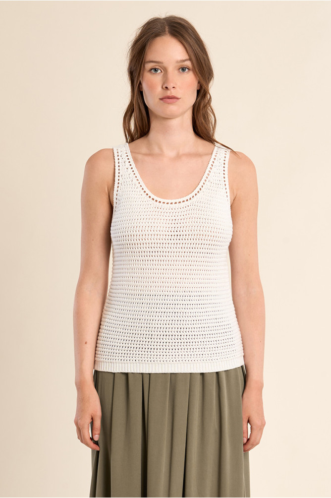 Débardeur en maille crochet