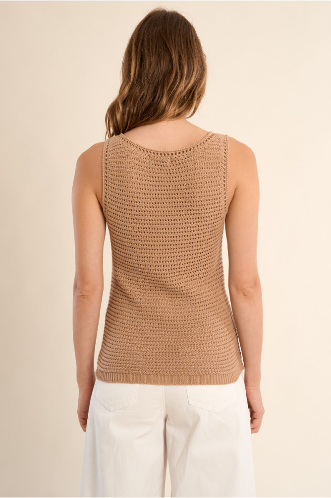 Crochet knit tank top