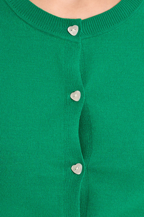 Buttoned cardigan, heart details