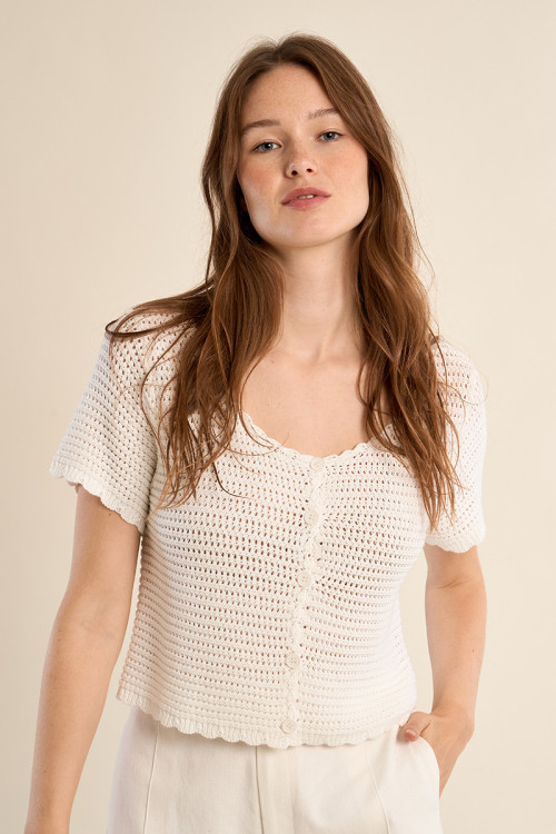 Gilet en maille crochet