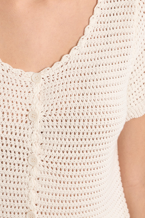 Crochet knit cardigan