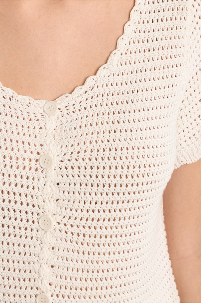 Crochet knit cardigan