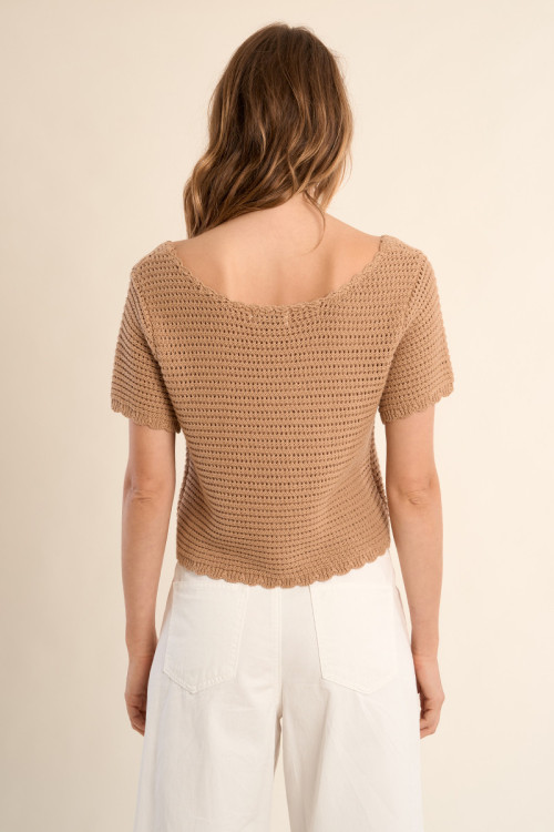 Gilet en maille crochet
