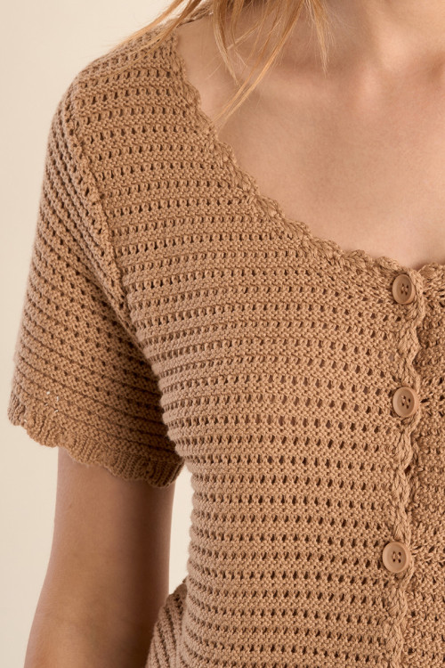 Gilet en maille crochet
