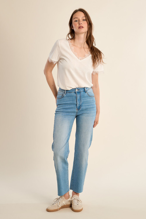Pantalón de mujer vaquero, ¨Mom¨ fit.