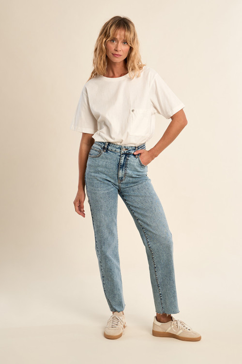 Pantalón de mujer vaquero, ¨Mom¨ fit.