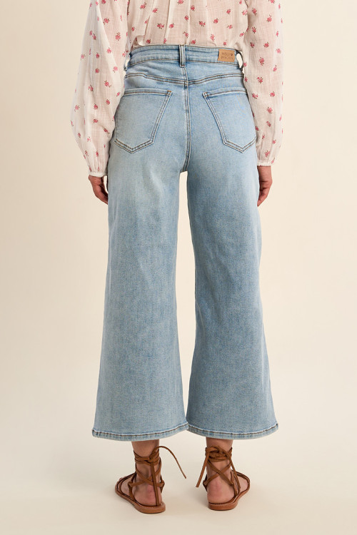 Denim large, coupe crop